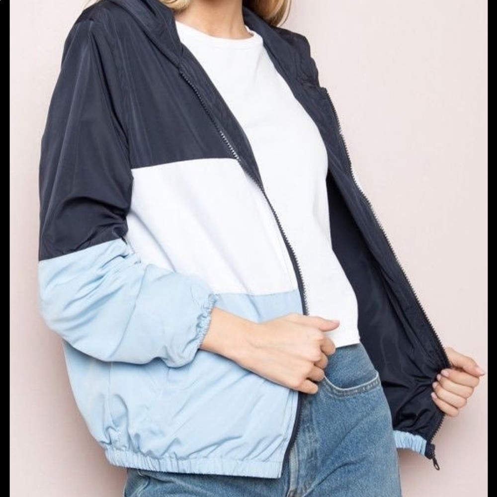 Krissy Windbreaker, Blue, Brandy Melville